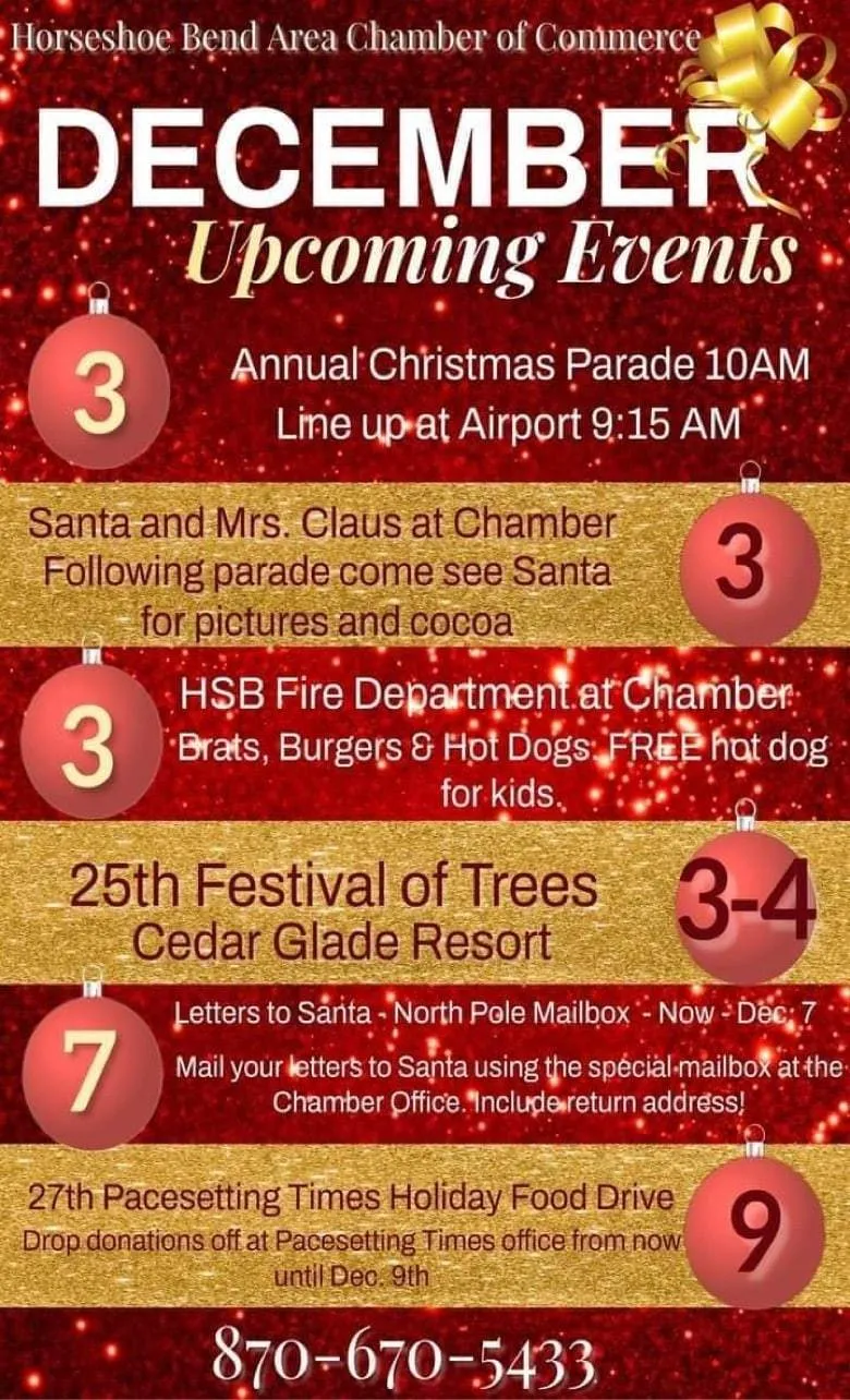 Festival of Trees and Horseshoe Bend parade approach Hallmark Times